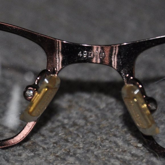 Miu Miu Pink Metal Rectangle Frames Glasses No Box VMU51G 49-16 ZWU-101 135 - Picture 5 of 7